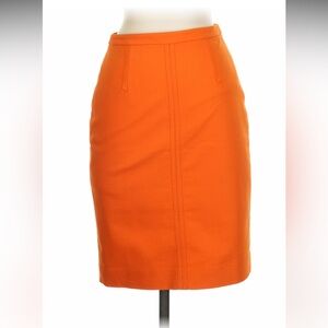 Ann Taylor orange pencil skirt 4